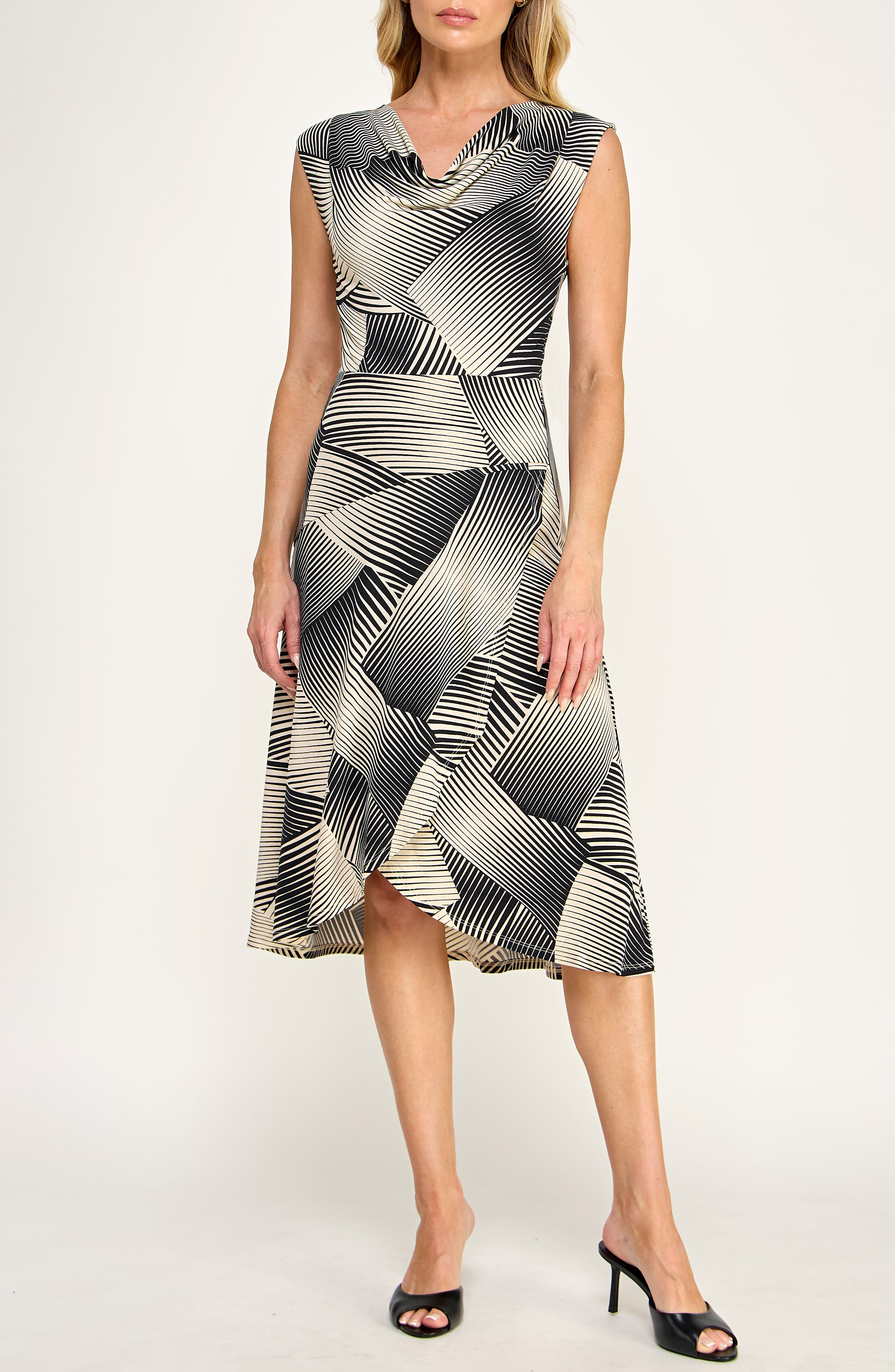 Cowl Neck Midi Dress