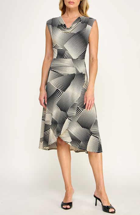 Cowl Neck Midi Dress