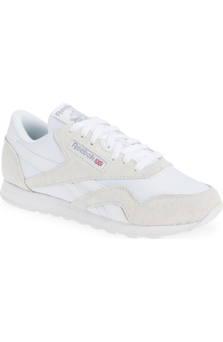 Reebok Classic Nylon Sneaker, Main, color, Footwear White/ Footwear White