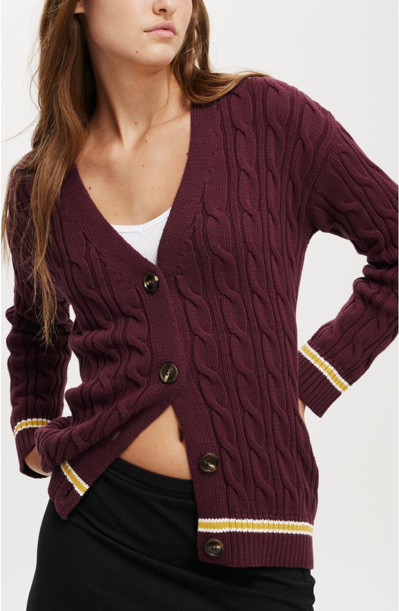Cotton On Women's Varsity Cardigan, Main, color,