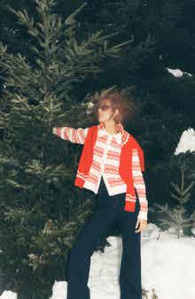 Boden Eliza Heart Fair Isle Wool, Cotton & Alpaca Blend Cardigan