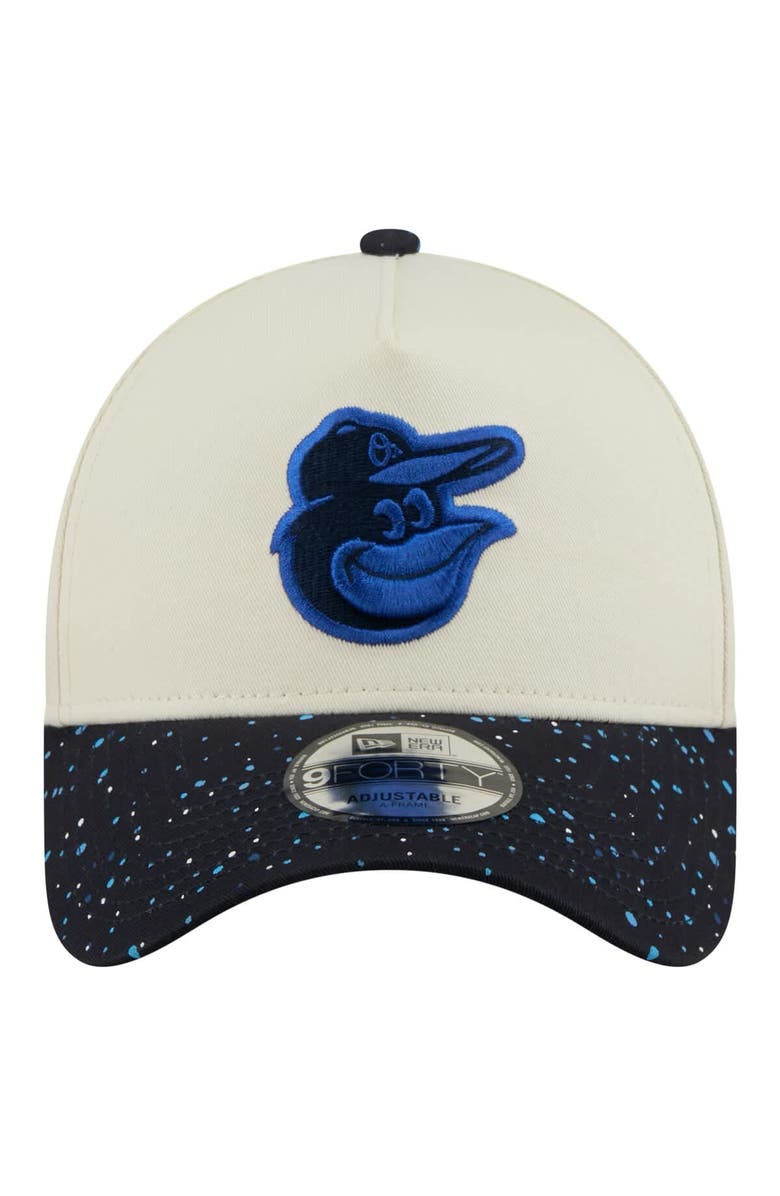New Era Men's New Era Cream Baltimore Orioles Speckle A-Frame 9FORTY Adjustable Hat, Alternate, color, Cream