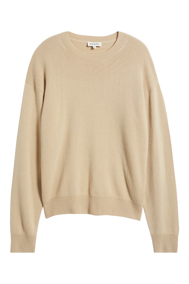 Lightweight Cashmere Crewneck Sweater, Alternate, color, SUMMER BEIGE