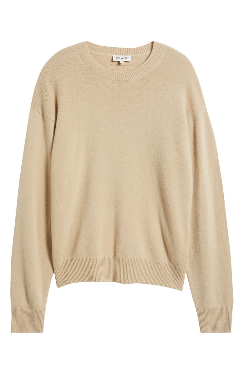 FRAME Lightweight Cashmere Crewneck Sweater, Alternate, color, Summer Beige