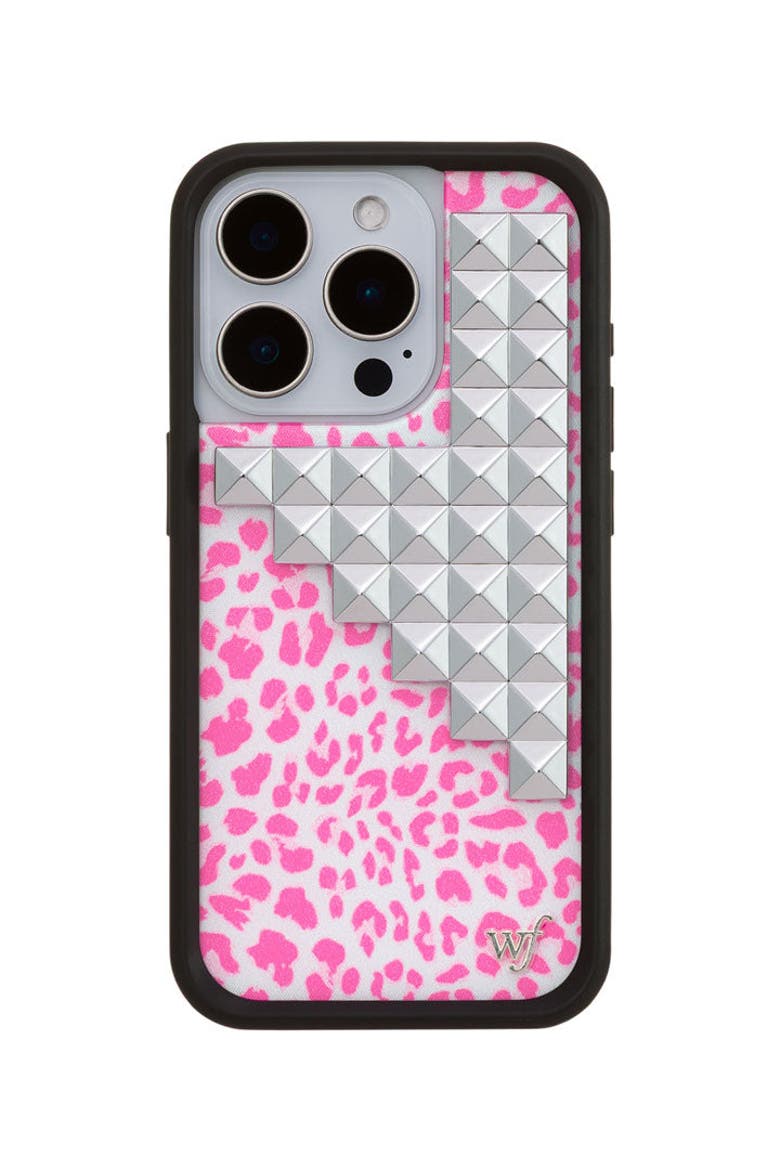 Pink Meow Stud iPhone Case, Alternate, color, Pink