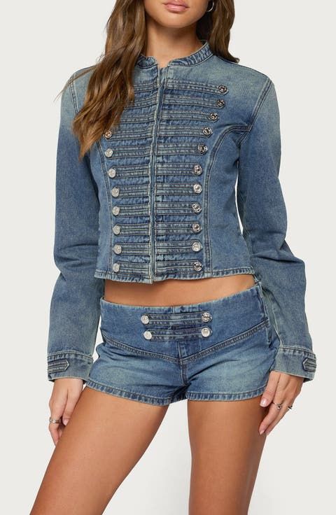 Jazzy Denim Napoleon Jacket