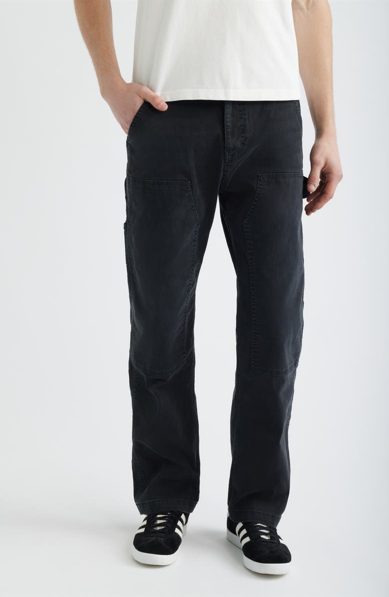 Corridor Double Knee Stretch Cotton Carpenter Pants, Main, color, Black