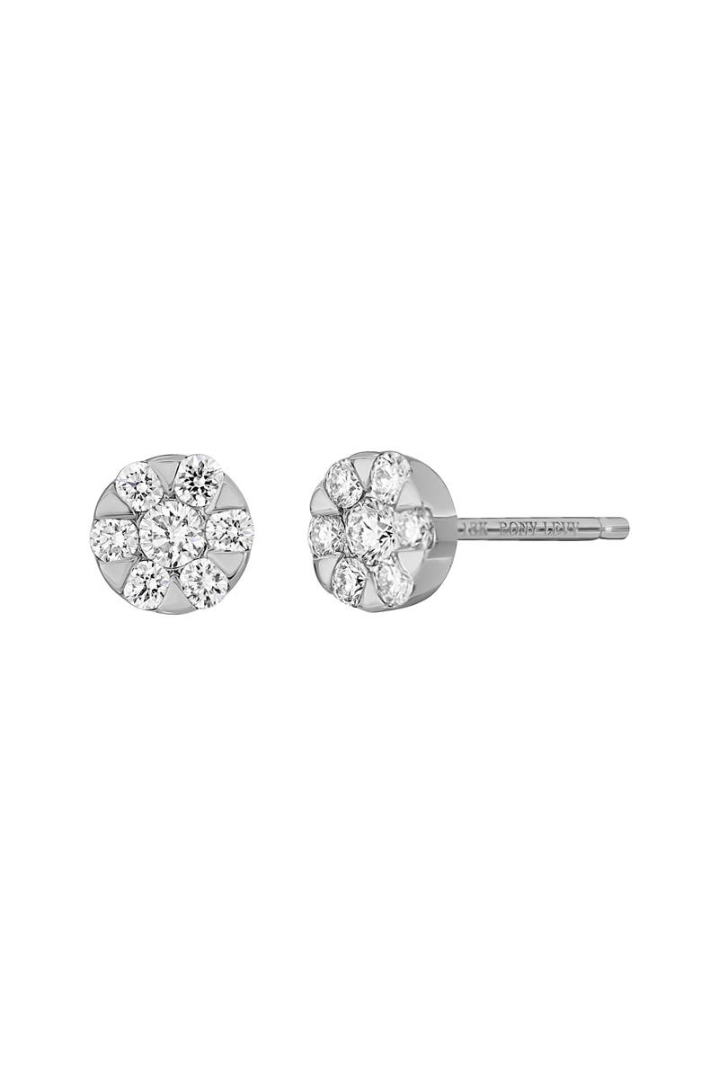 Bony Levy Mika Pavé Diamond Stud Earrings, Main, color, 18K White Gold