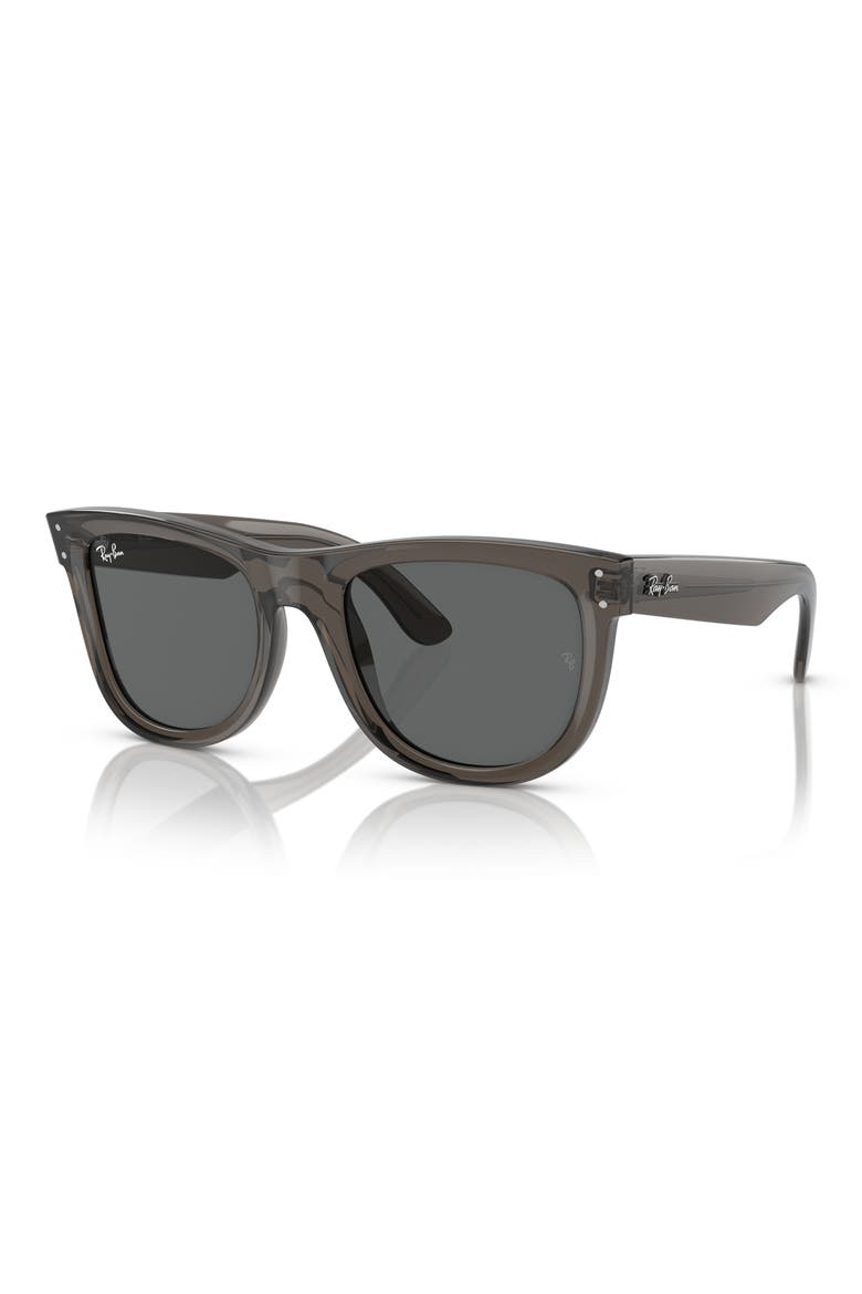 Reverse Wayfarer 53mm Square Sunglasses, Alternate, color, DARK GREY