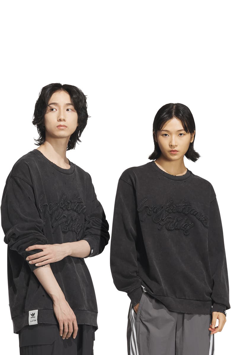 Y-3 Distressed Appliqué Sweatshirt, Alternate, color, 