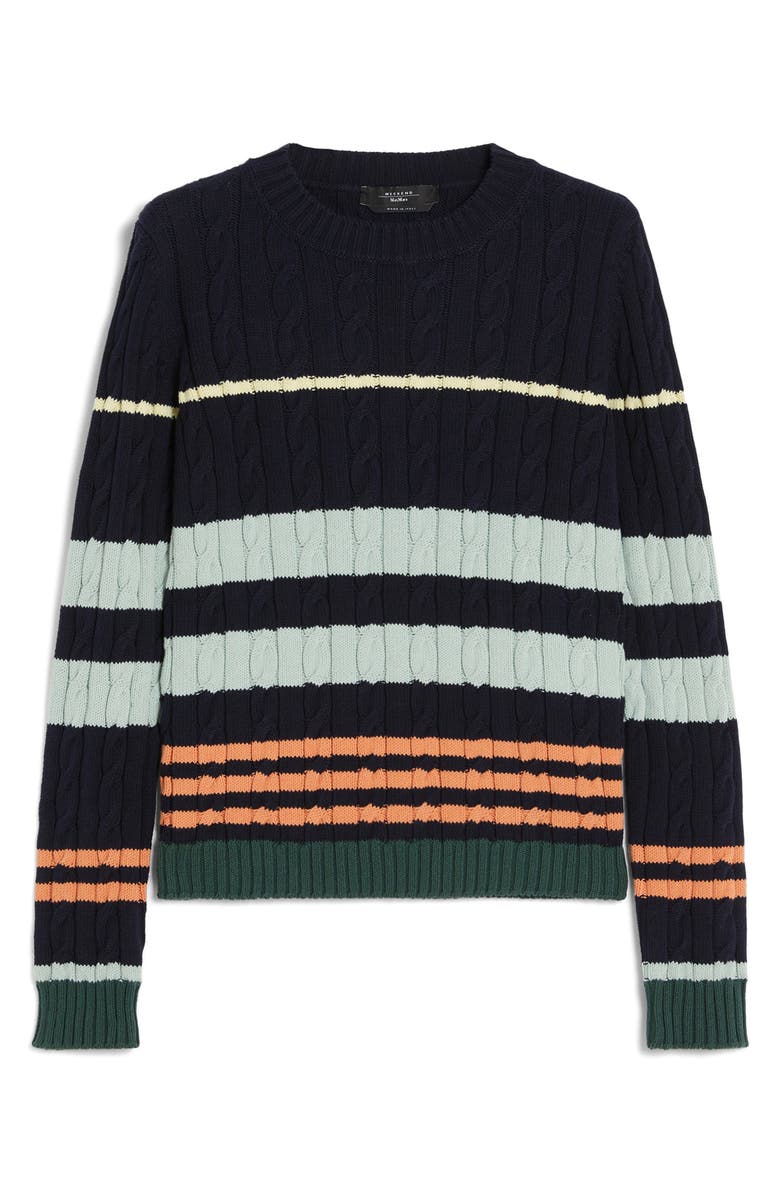 Weekend Max Mara Zorro Cable Stitch Sweater, Alternate, color, Multi Colour