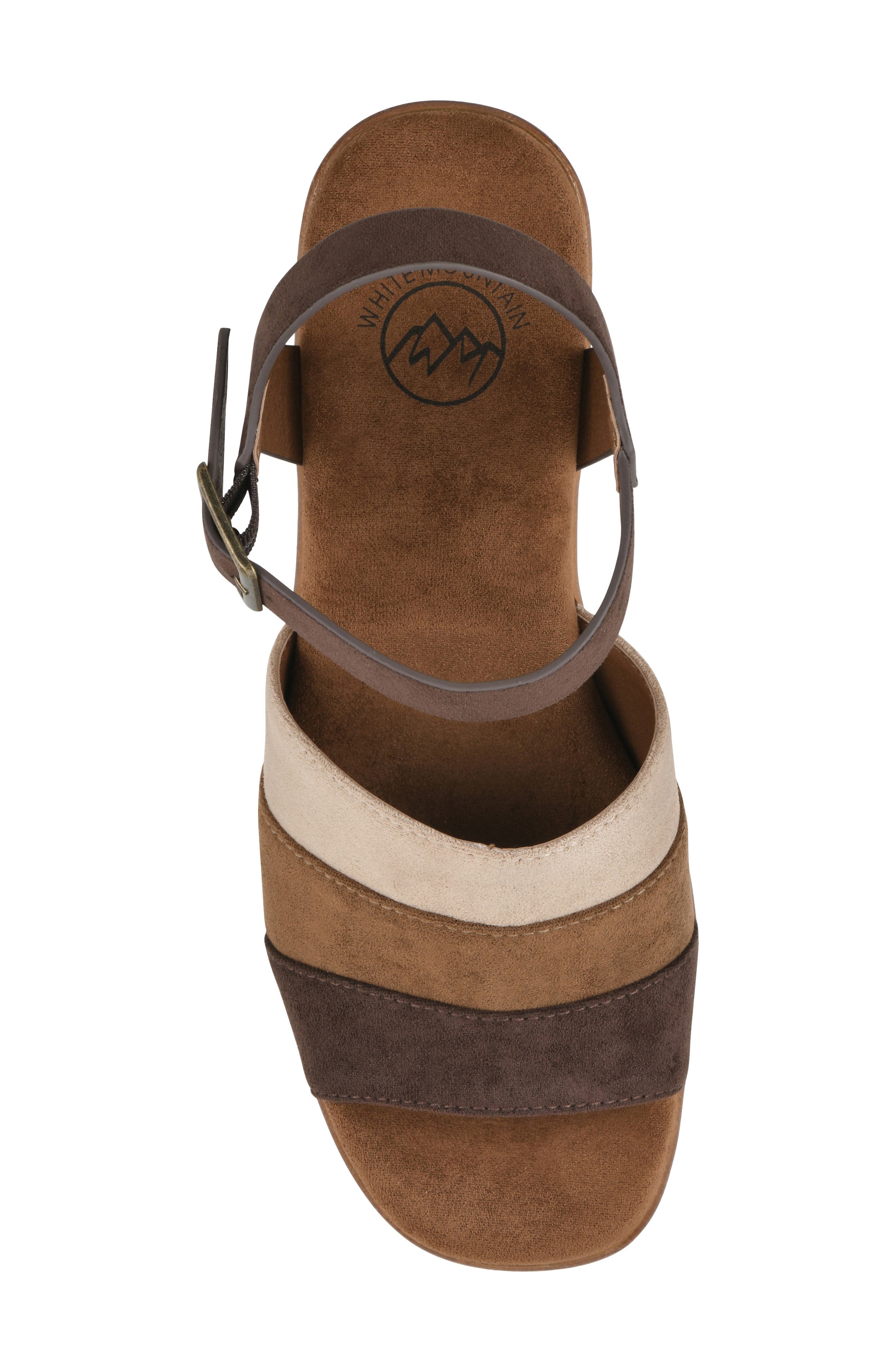 Barrette Platform Sandal, Alternate, color, BROWN/ MULTI/ FABRIC
