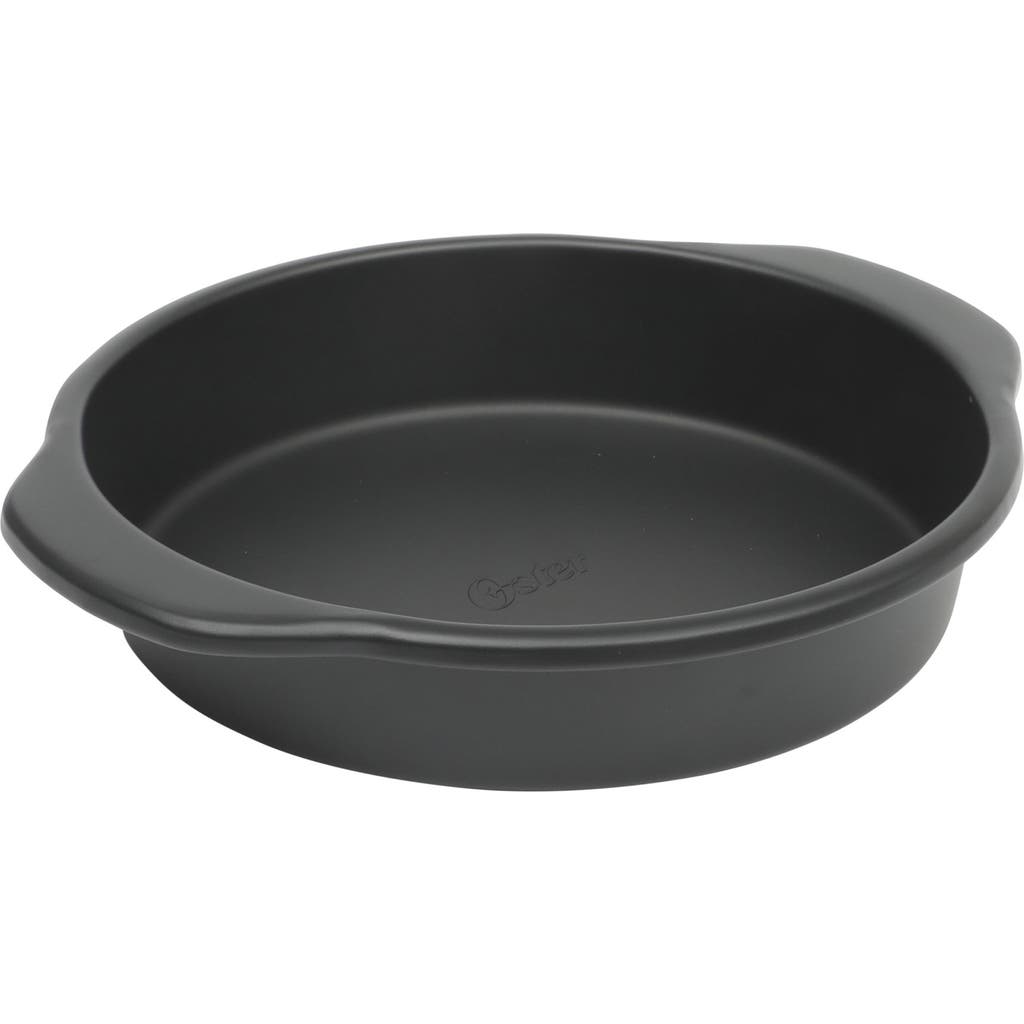 Oster Teston Platinum Collection 9 Inch Nonstick Carbon Steel Cake Pan In Matte Black In Black