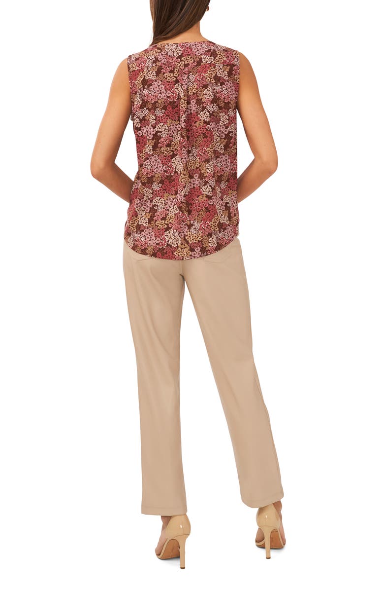 Halogen<sup>®</sup> Floral Print Surplice Sleeveless Blouse, Alternate, color, 