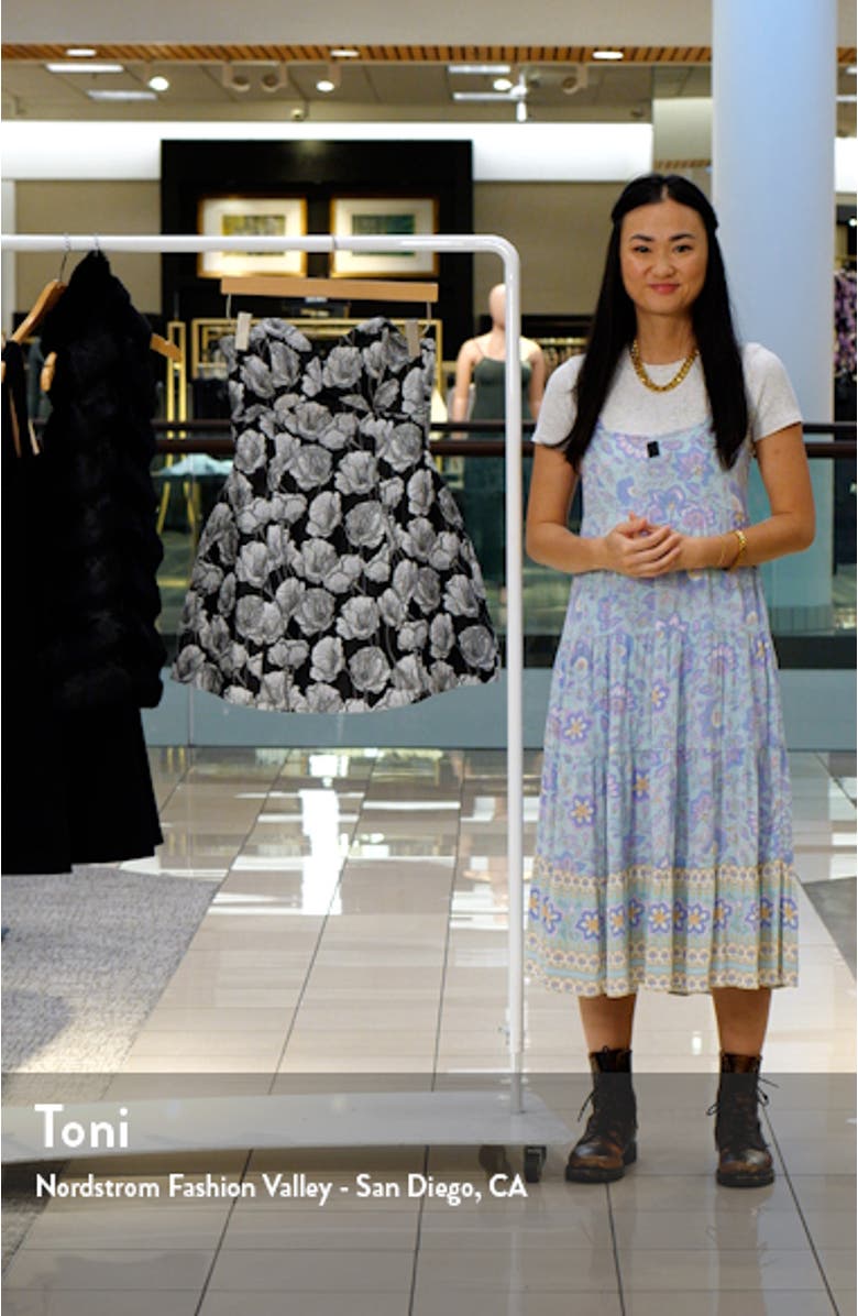 Willow Floral Jacquard Cocktail Minidress, sales video thumbnail