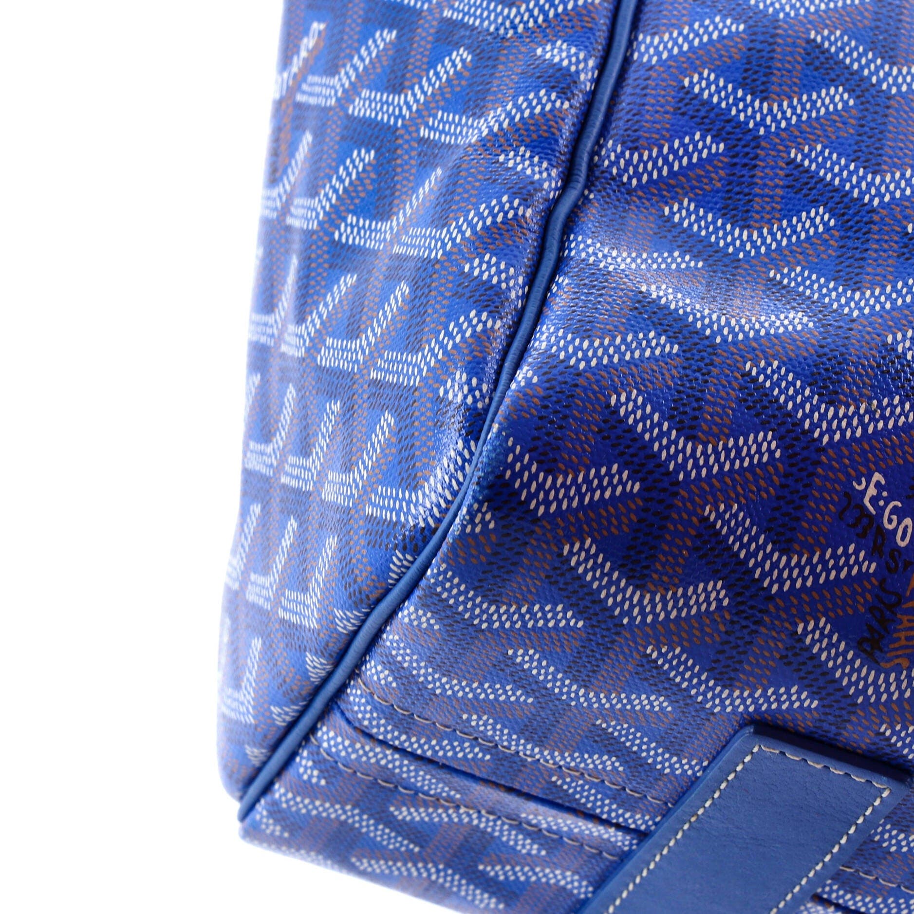 Pre-Owned Goyard Rouette Bag Coated Canvas PM, Alternate, color, Blue