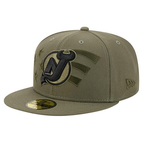 Men's New Era  Olive New Jersey Devils Military Appreciation Flag 59FIFTY Fitted Hat