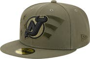 New Era Men's New Era Olive New Jersey Devils Military Appreciation Flag 59FIFTY Fitted Hat