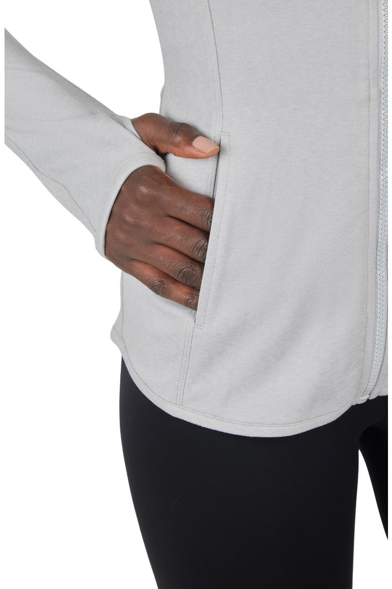Lux Rebel Full Zip Sweatshirt, Alternate, color, HEATHER GREY
