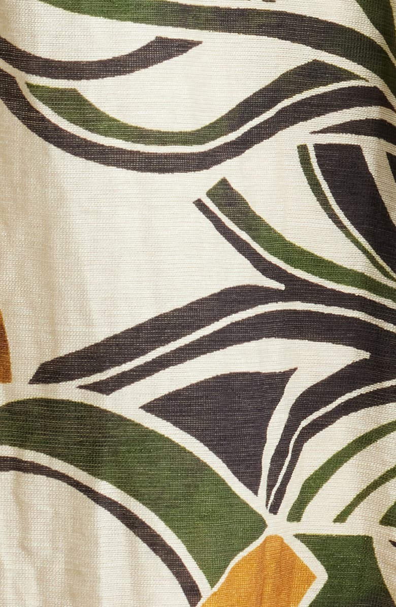 CIEBON Print Long Sleeve Pintuck Minidress, Alternate, color, Cream Multi