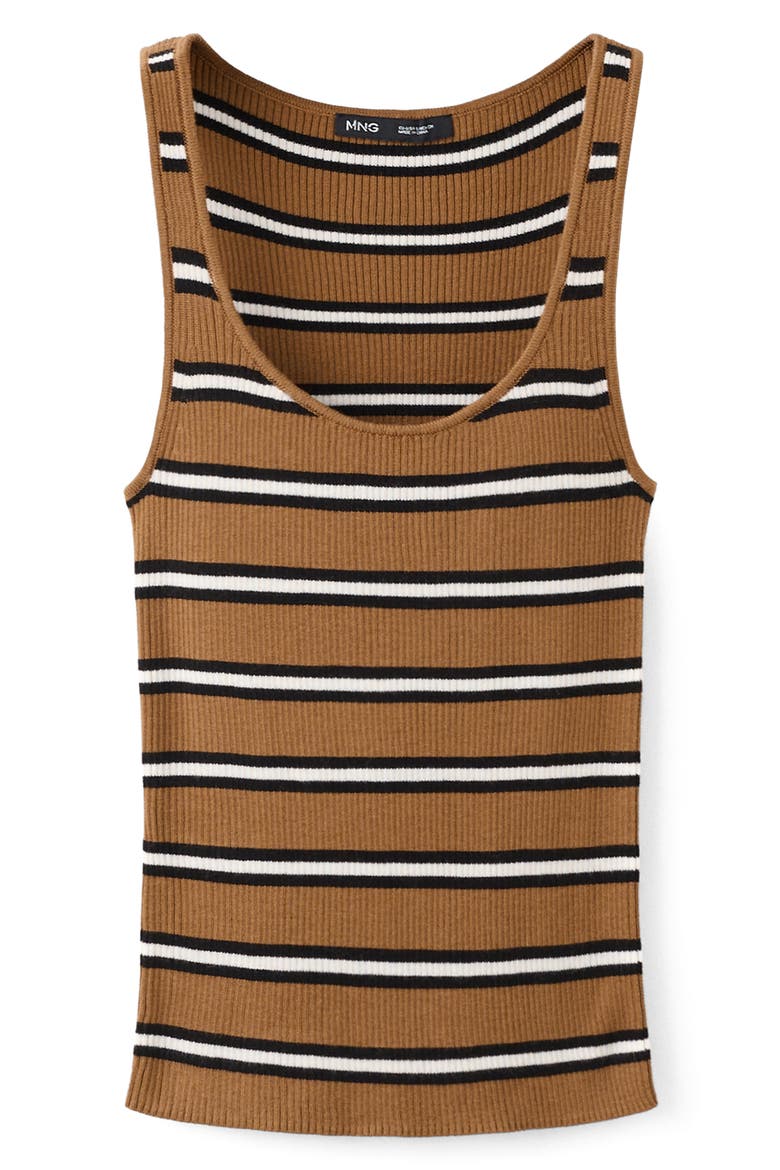 Stripe Knit Tank, Alternate, color, CARAMEL