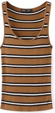 MANGO Stripe Knit Tank
