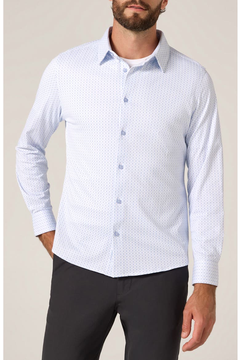 Upton Wrinkle Resistant Performance Button-Up Shirt, Main, color, LIGHT BLUE
