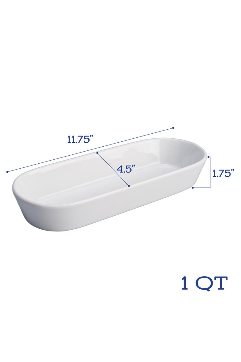 Oslo Oblong Baking Dish, Alternate, color, WHITE