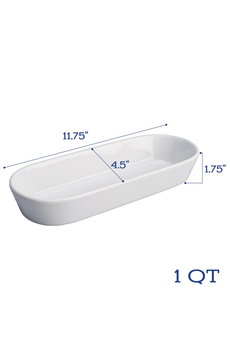 BIA Cordon Bleu Oslo Oblong Baking Dish, Alternate, color, White