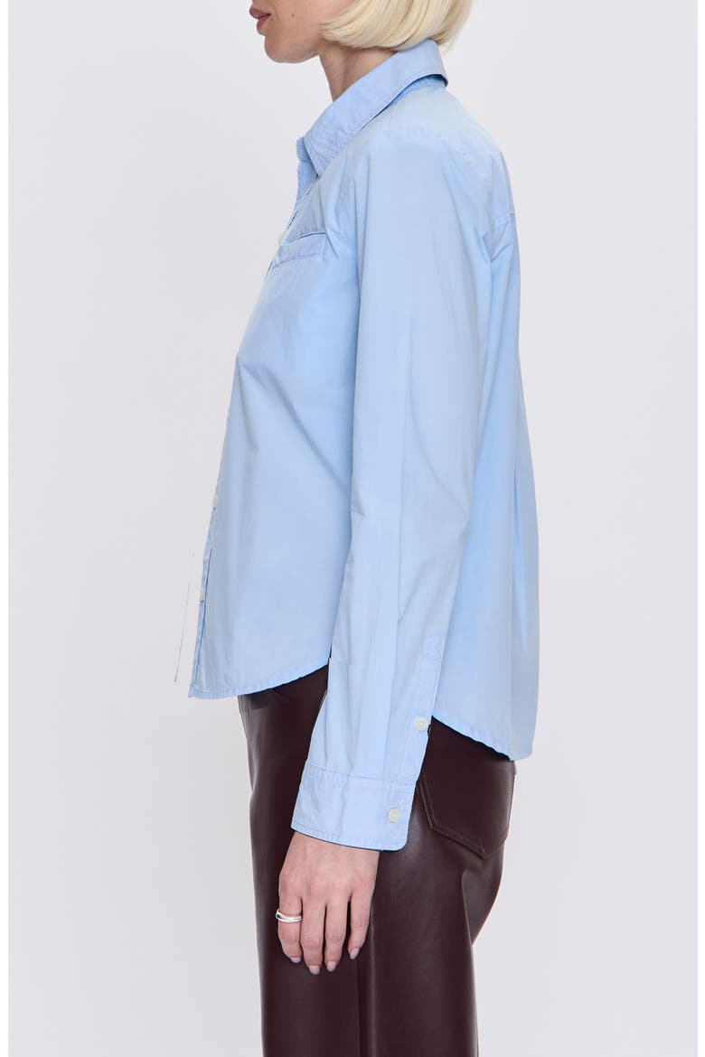 Ines Button-Up Shirt, Alternate, color, CITY BLUE