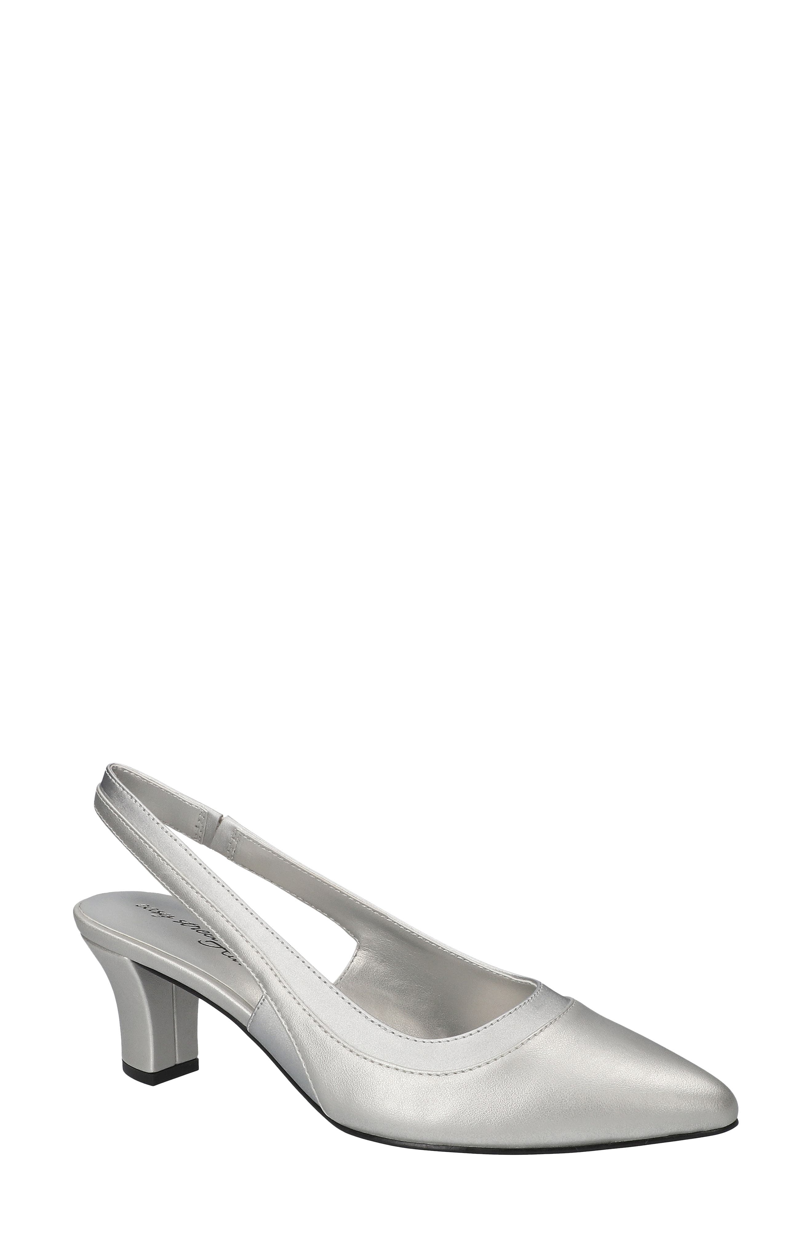 EASY STREET Dessa Slingback Pointed Toe Pump, Main, color, Silver