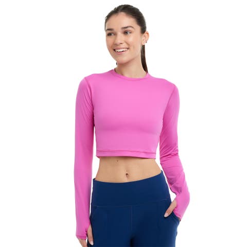 Women's Long Sleeve Crop Top for Everyday Sun and UV Protection