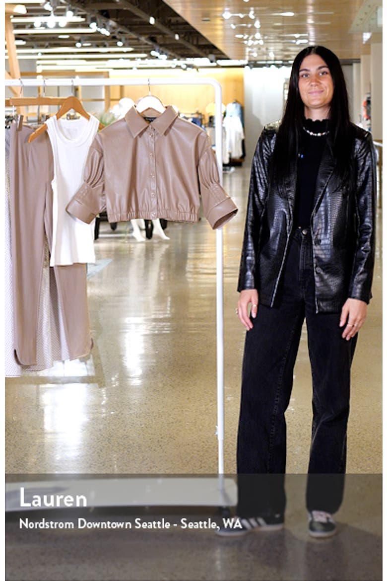 Faux Leather Crop Shirt video