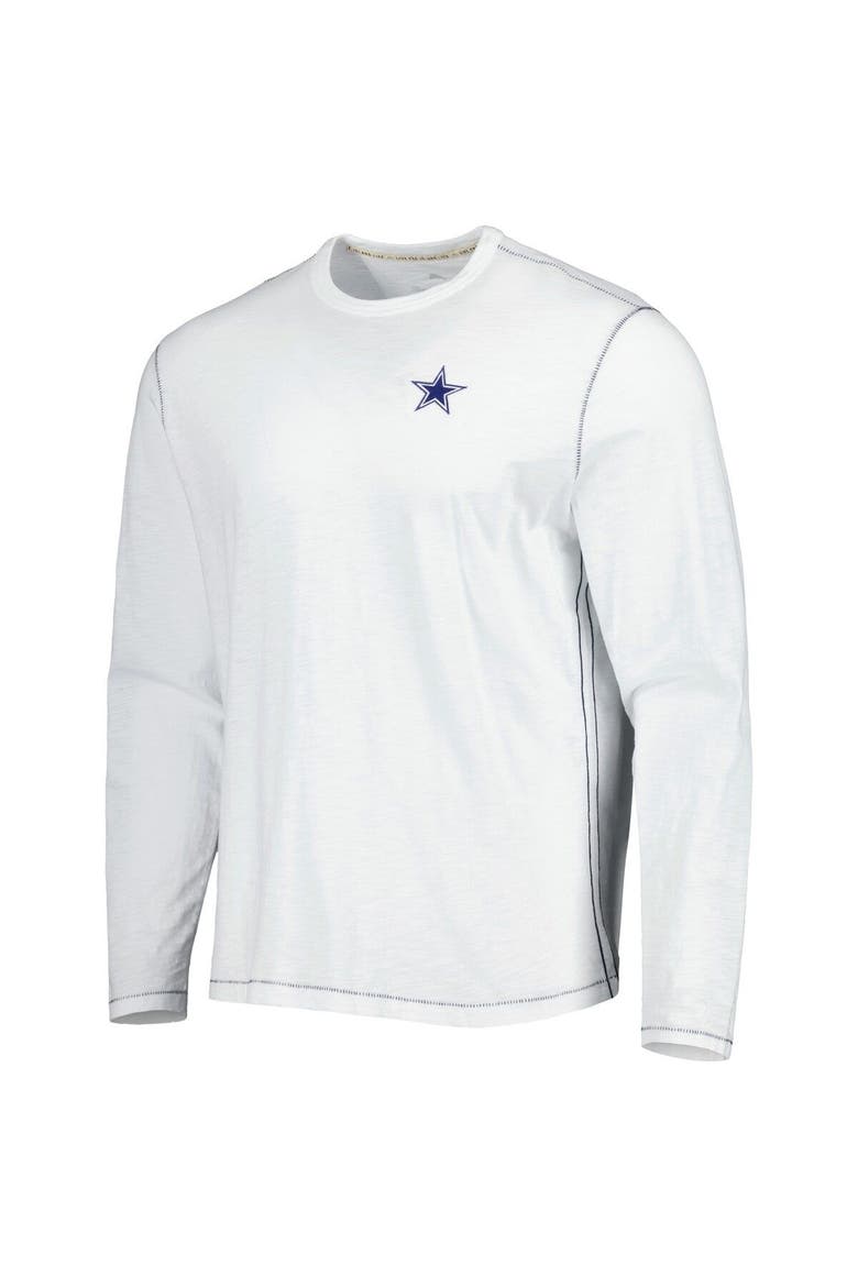Men's Tommy Bahama White Dallas Cowboys Laces Out Billboard Long Sleeve T-Shirt, Alternate, color, White