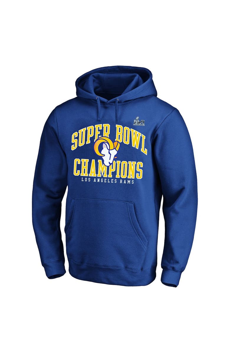 FANATICS Men's Fanatics Branded Royal Los Angeles Rams Super Bowl LVI Champions Big & Tall Simple Arch Pullover Hoodie, Main, color,