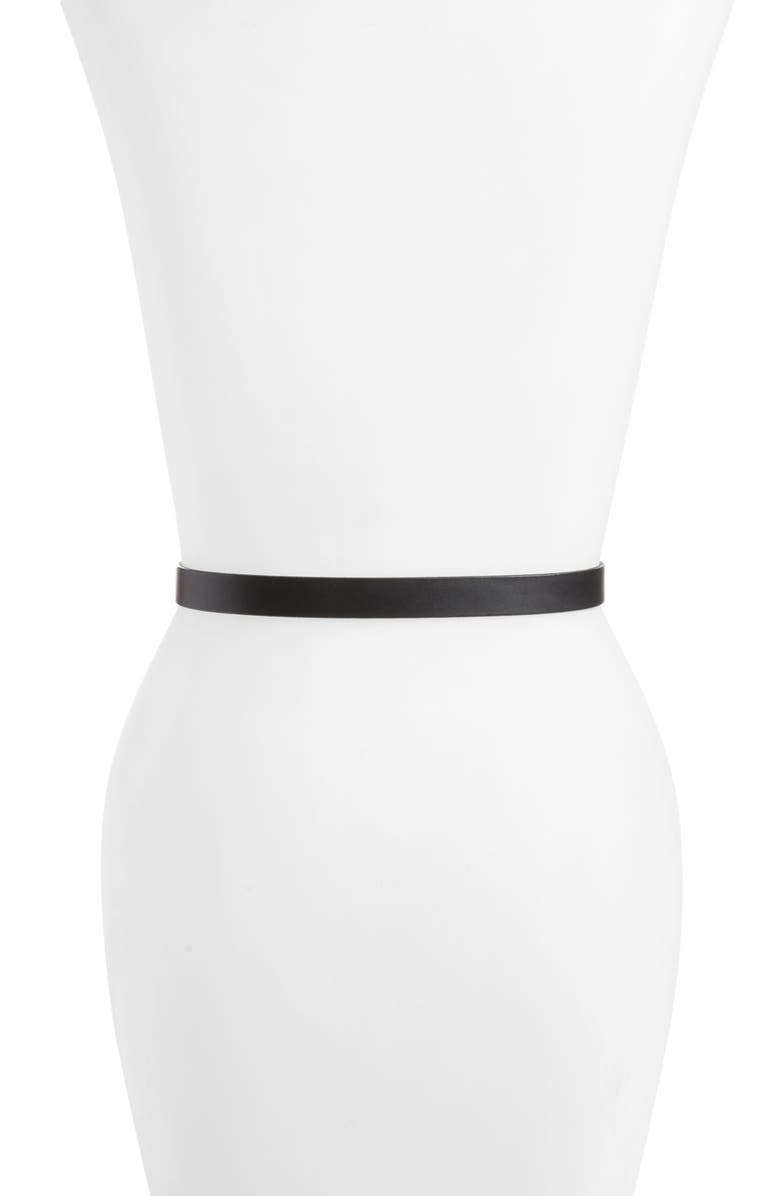 Madewell Leather Crisscross Skinny Belt, Alternate, color, 