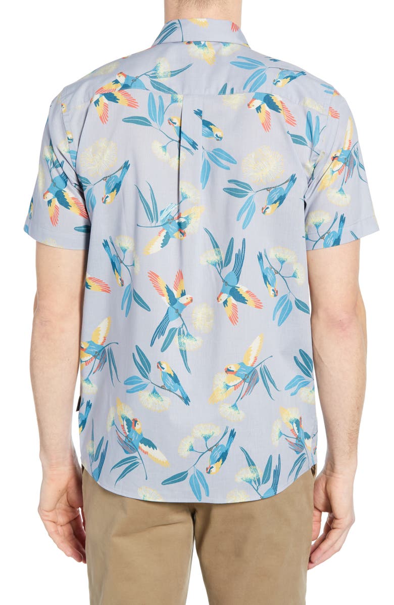 Patagonia Go To Regular Fit Short Sleeve Shirt, Alternate, color, Parrots Ghost Purple