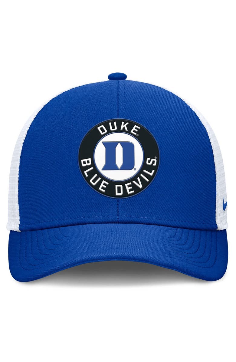 Nike Men's Nike Royal/White Duke Blue Devils Rise Primetime Performance Trucker Adjustable Hat, Alternate, color, Royal
