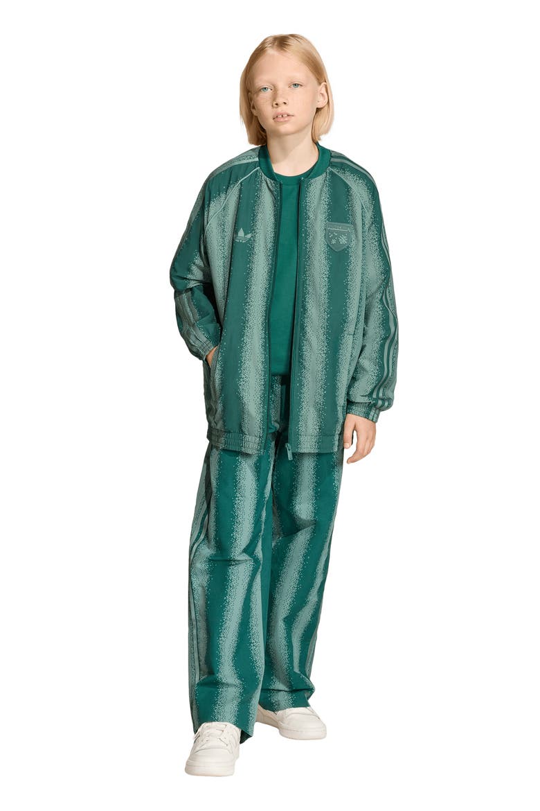 Kids' Minecraft 3-Stripes Track Jacket, Alternate, color, COLLEGIATE GREEN/ TECH EMERALD