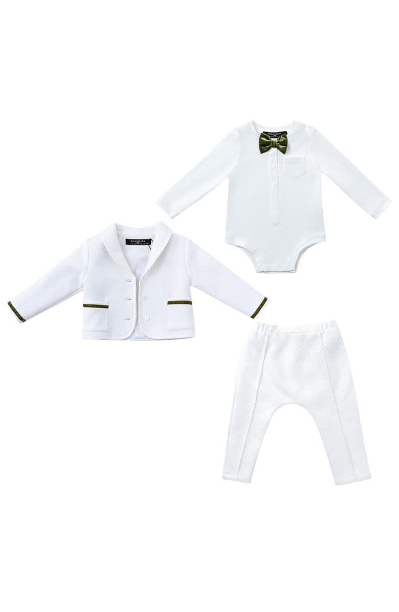 MOUSTACHE Brighton Bow Charm Set, Main, color, White