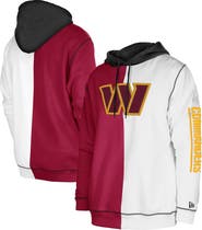 New Era Men's New Era Burgundy/White Washington Commanders Third Down Split Raglan Pullover Hoodie