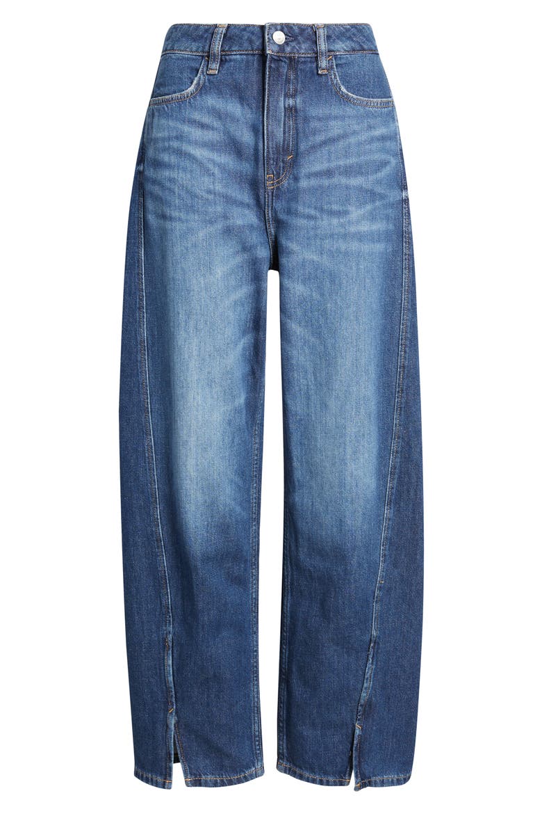 Split Hem Balloon Leg Jeans, Alternate, color, BLUE