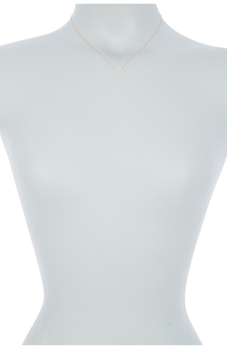 CANDELA JEWELRY 10K Yellow Gold CZ Chevron Necklace, Alternate, color, 