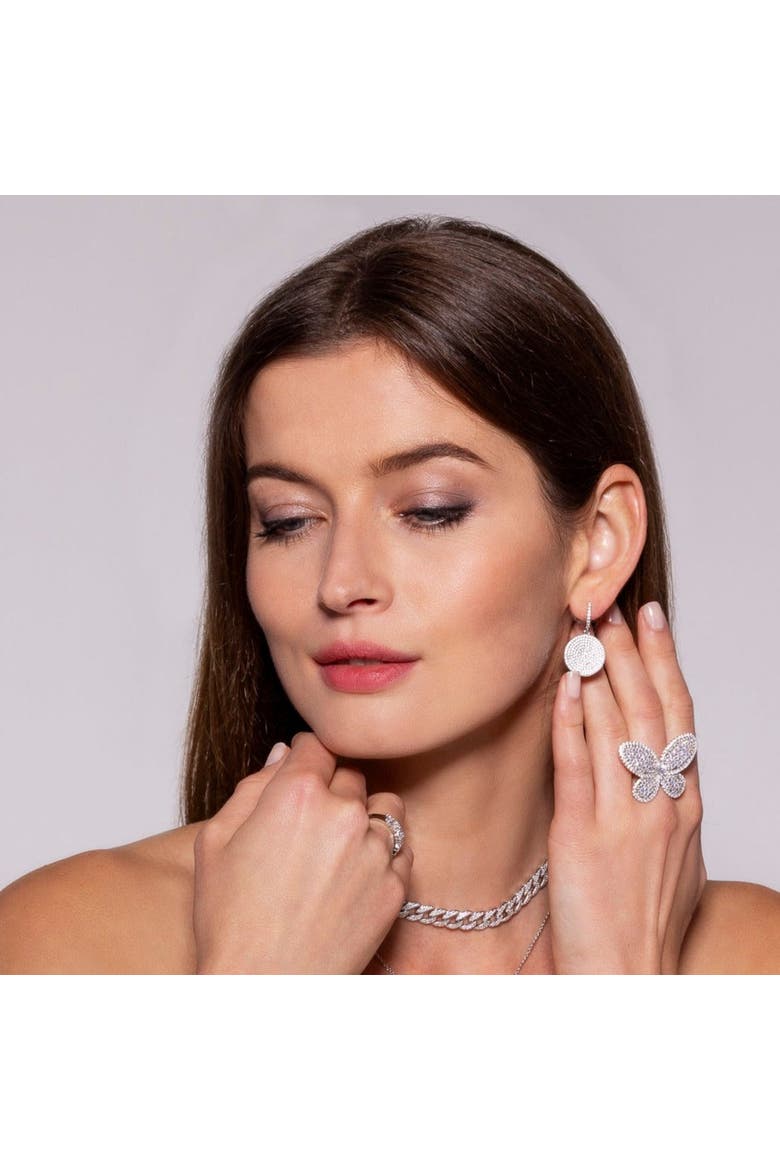 Diamond Disco Earrings, Alternate, color, Platinum