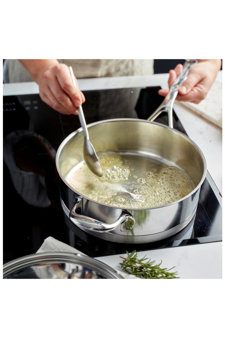 Atlantis 3-Quart Stainless Steel Sauté Pan With Helper Handle & Lid, Alternate, color, STAINLESS STEEL