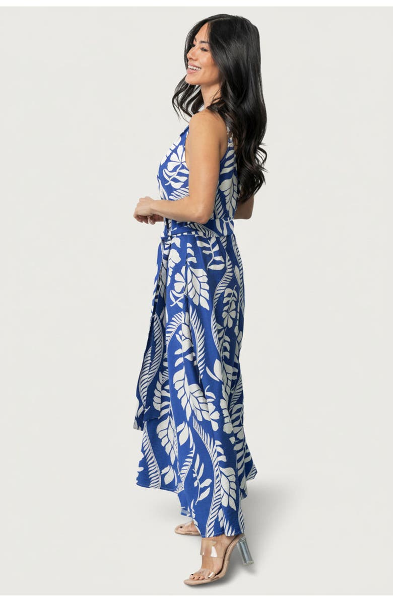 Baltic Børn Sofía Maxi Dress, Alternate, color, Cobalt + White