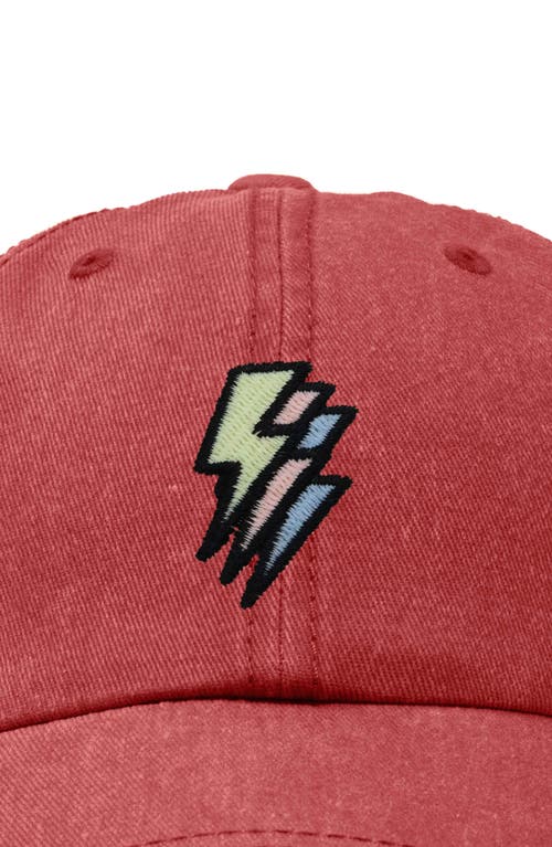 Dalix Lightning Cap In Washed Red