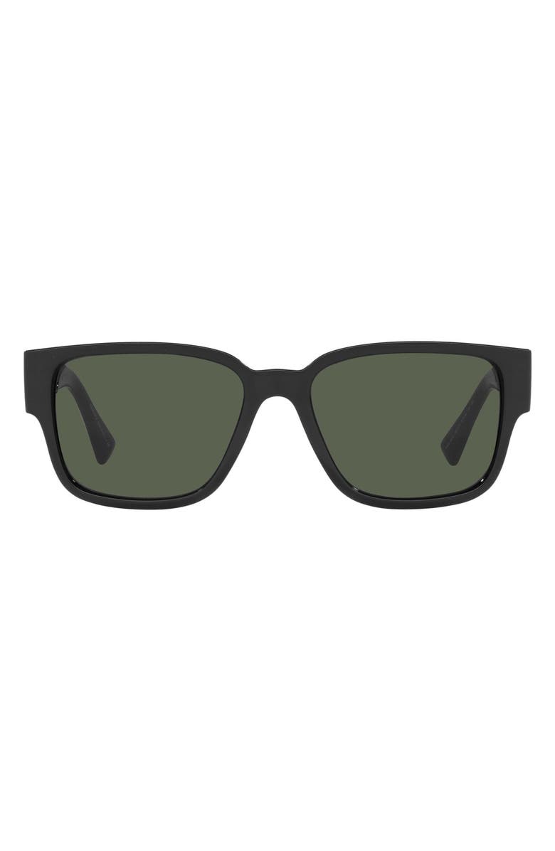 Versace Havana 57mm Rectangular Sunglasses, Main, color, 