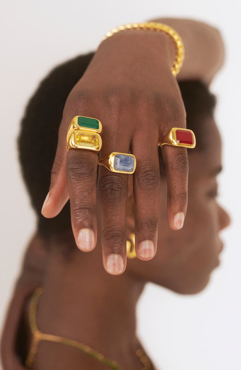 Monica Vinader Power Cocktail Ring, Alternate, color, 18Ct Gold Vermeil/Blue