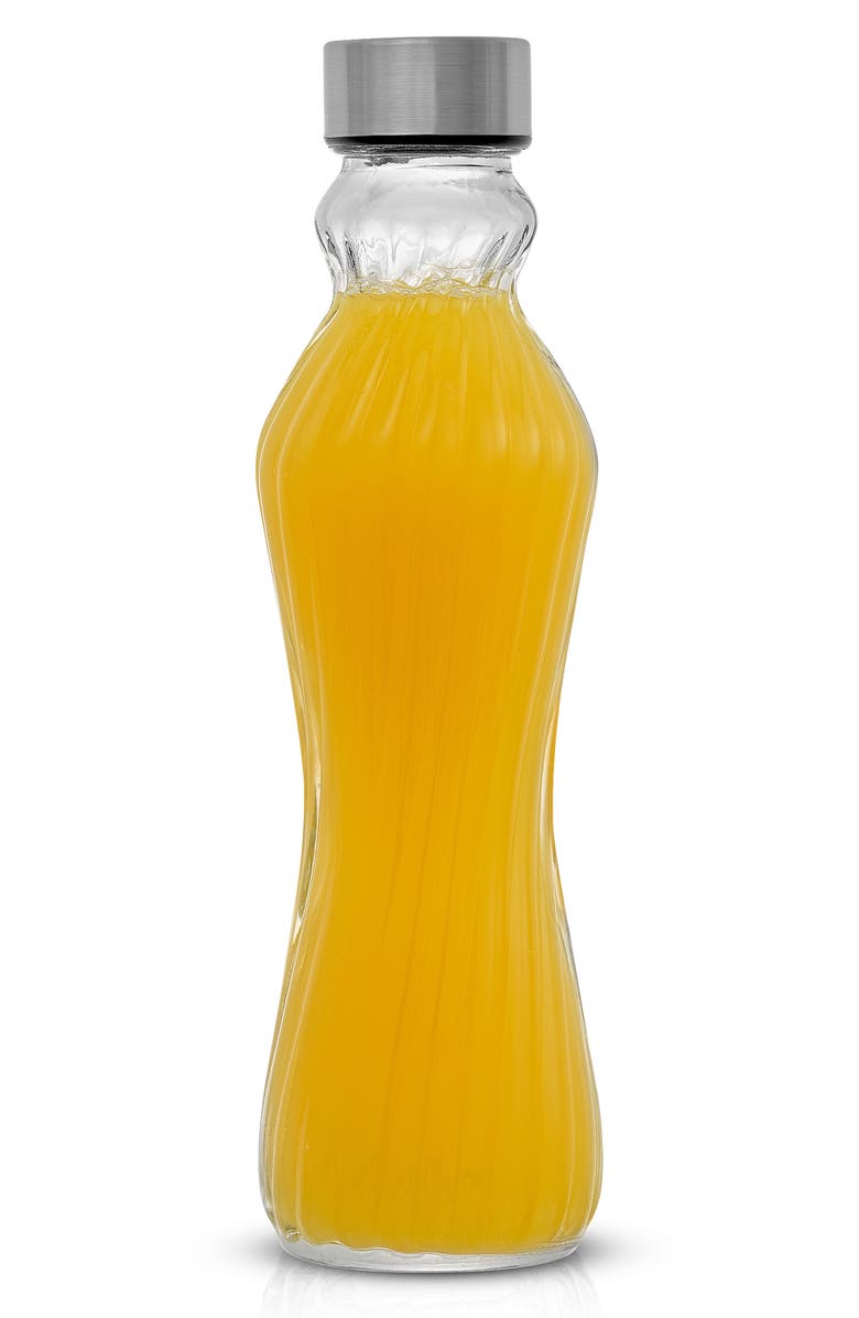 JoyJolt Spring Fluted Glass Bottles - Set of 6, Alternate, color, 